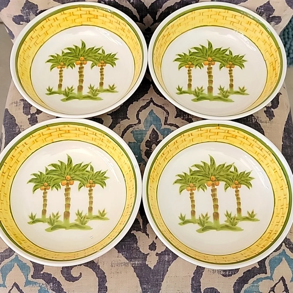 Melamine Palm Tree Themed Salad Bowls